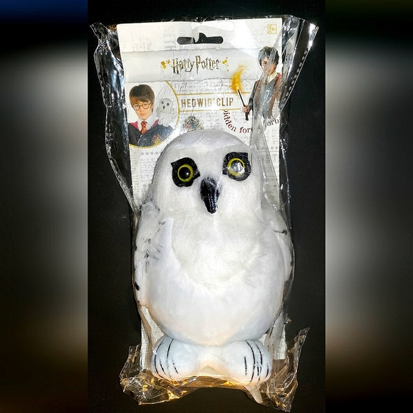 NEW Harry Potter Pince - Hedwig Owl! Appr. 7-8" inch. White Spotted Owl. Clip-On - Picture 8 of 14